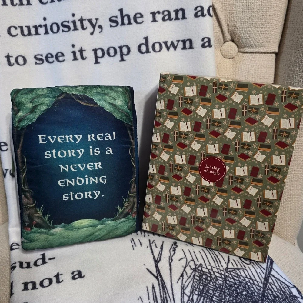 OwlCrate Book Pillow OS Green New Neverending Story Advent Falkor Plush